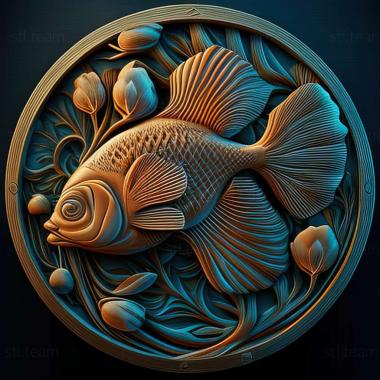 3D model Discus fish (STL)